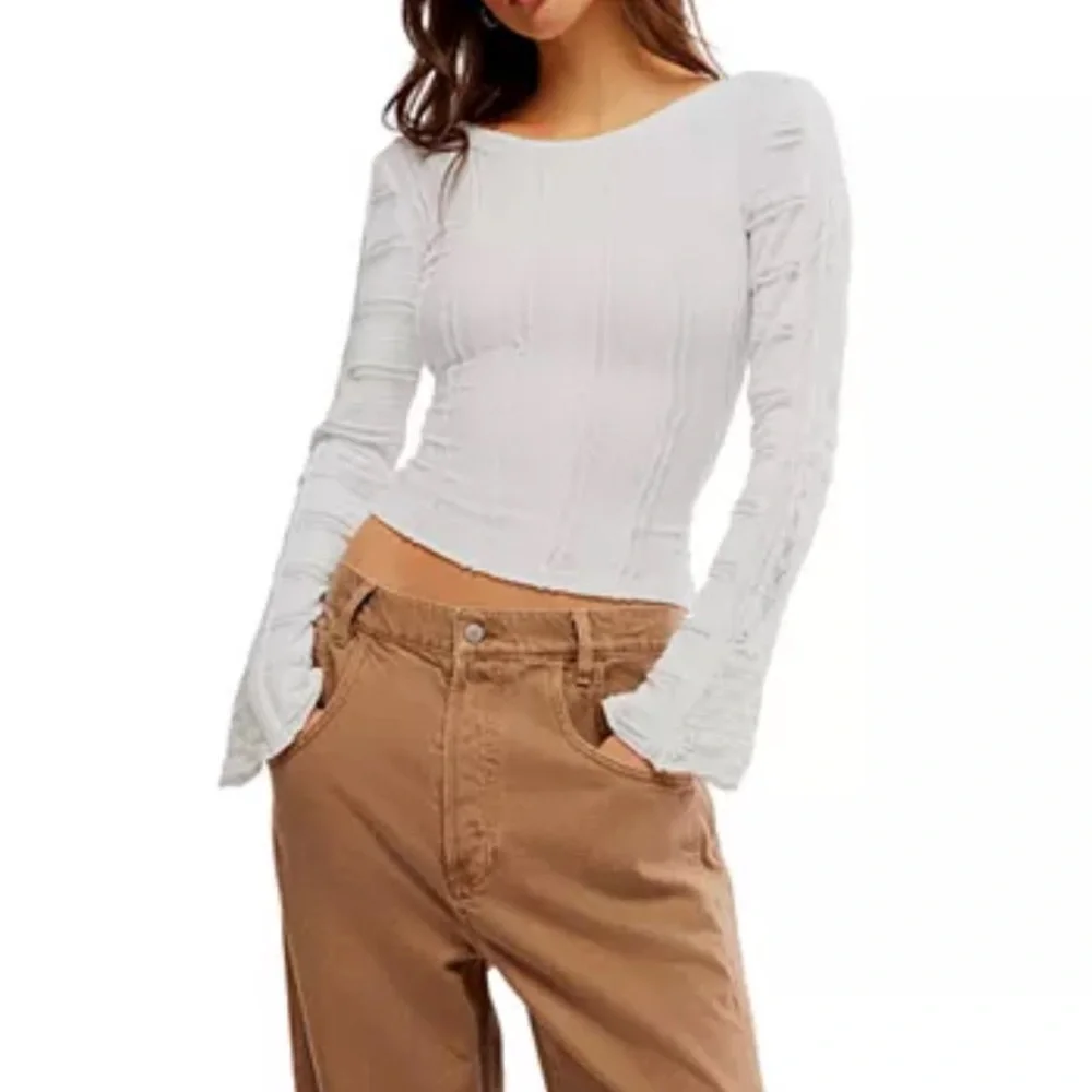Free People Rocky Reversible Tee White Size S